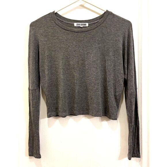 JOAH BROWN Gray Long Sleeve Scoop Neck Shirt Top  Women's Size Small - Picture 2 of 10